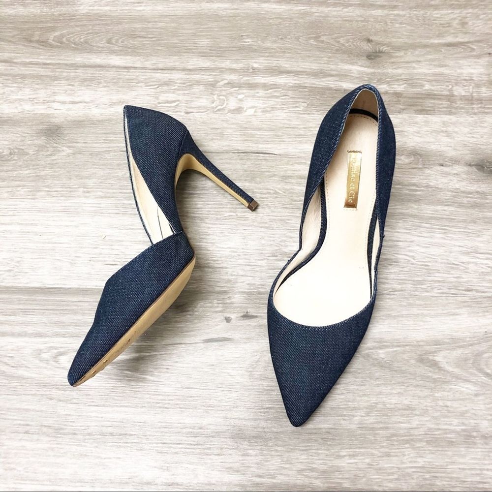 Louise Et Cie Pointed Toe Denim Pumps Size 8.5